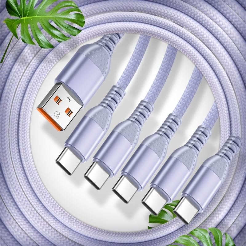 USB C Splitter Cable,5 in 1 USB Male to 5 USB C Male Charging Cord Data Wire for Some USB Type C Phone, Device