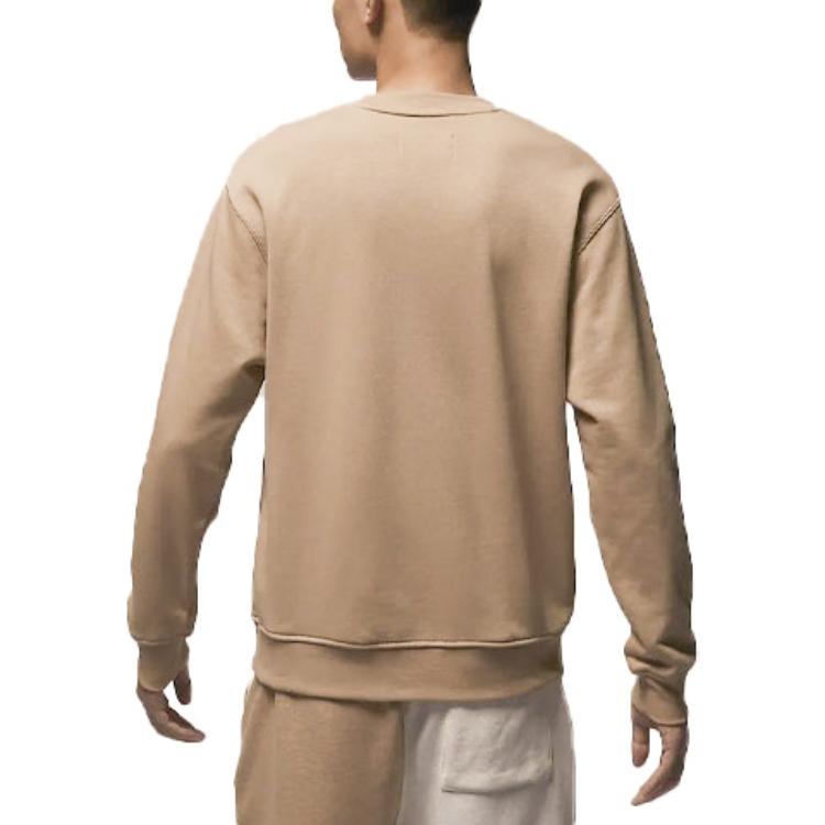 Jordan ESSENTIALS Sweatshirts Men's Khaki Crew Neck Moderate Regular FQ1865-200