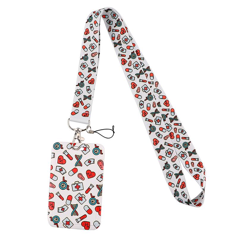 Medical signs Credential Holder Keychains Neck Lanyard For Pass Card Credit Card Holder Keychain Straps Mobile Phone Wholesale