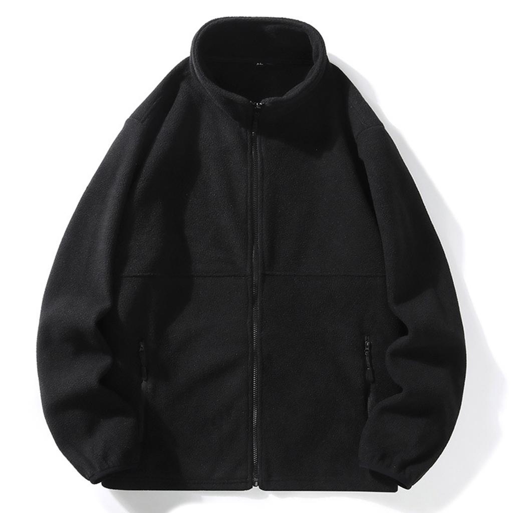 Men  Winter Fleece StCollar Jacket Casual Patchwork