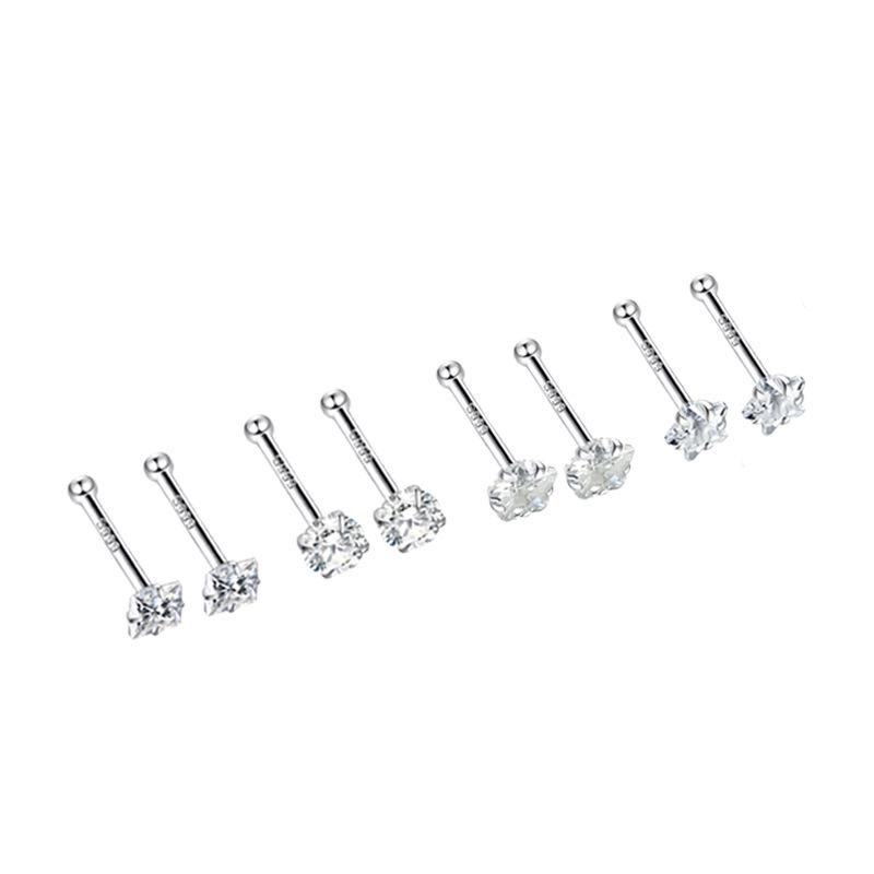 S999 Pure Silver Minimalist Women's Earrings – Small Bean Ear Bone Studs, Anti-Blocking Design for Commuting