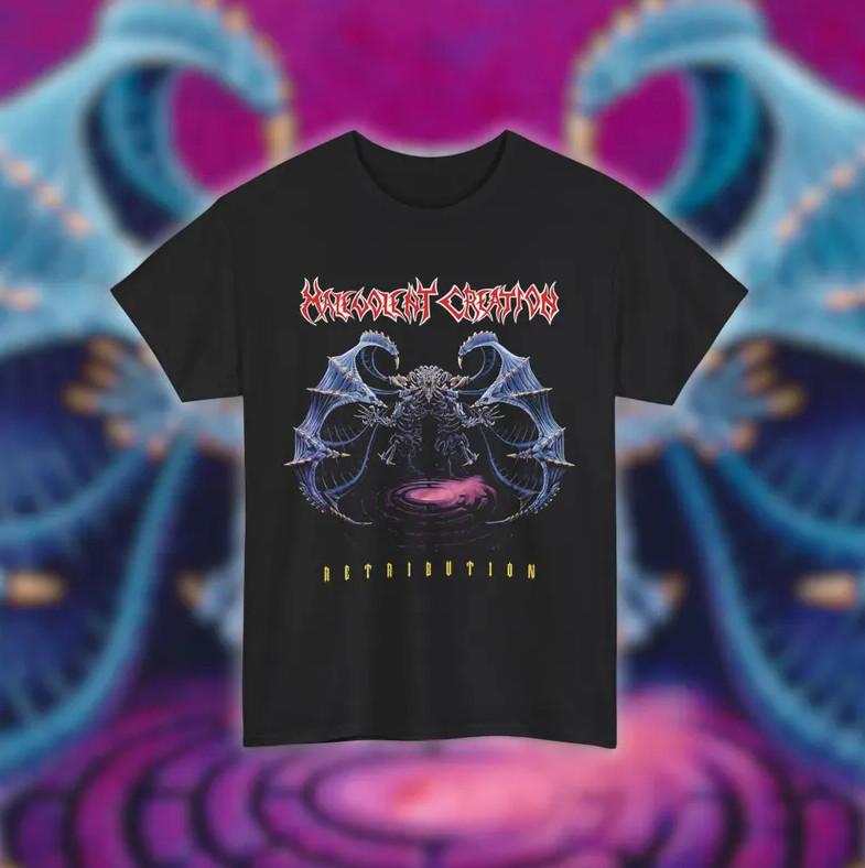 Malevolent Creation Unisex Heavy Cotton Band Tee – Retribution Classic Death Met Unisex T-Shirt XXXL