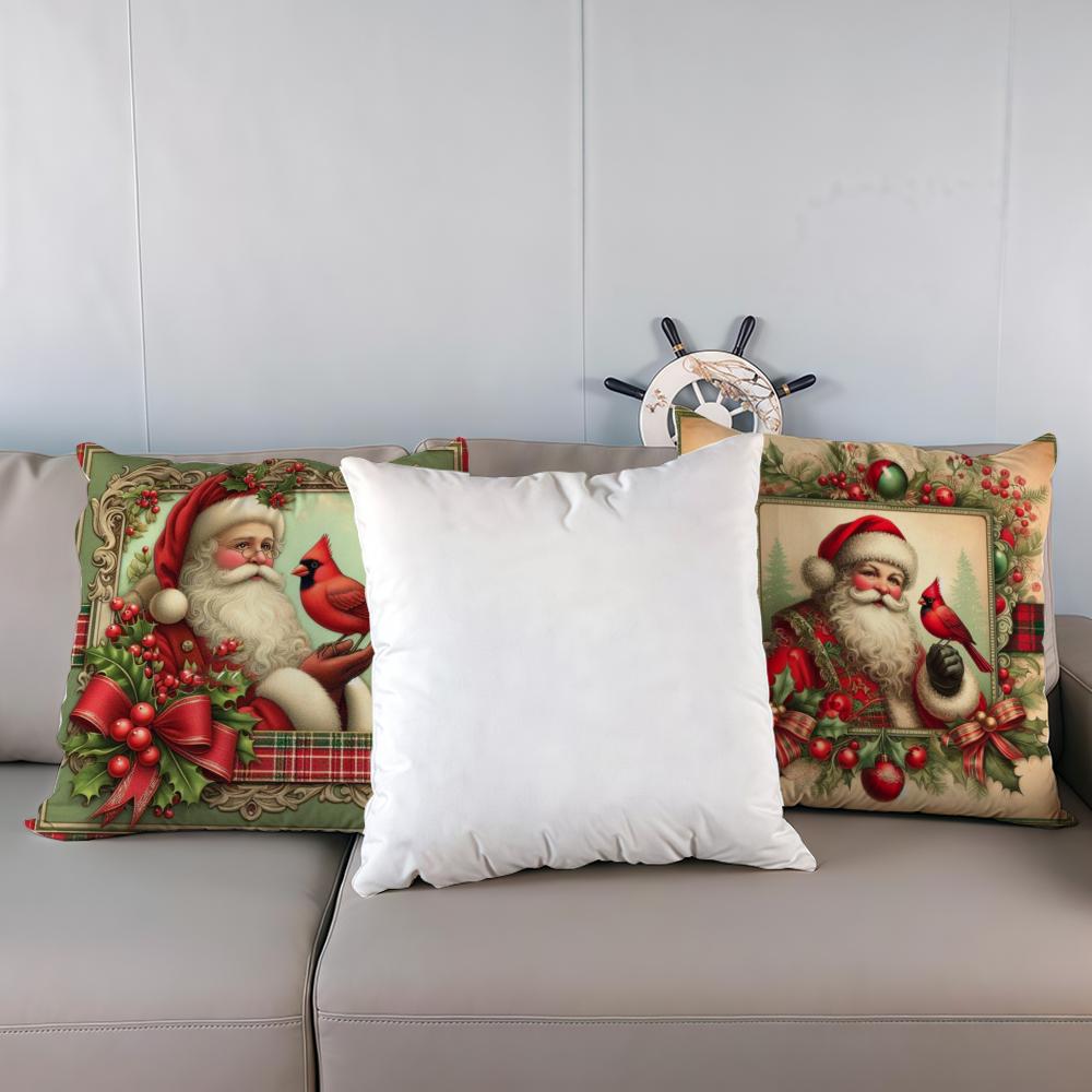 Kissenbezug luxuriös Heimbüro, Sofa dekorativ Mehrgrößen Autositzkissen, Kissenbezüge Weihnachtsmann Weihnachten Retro
