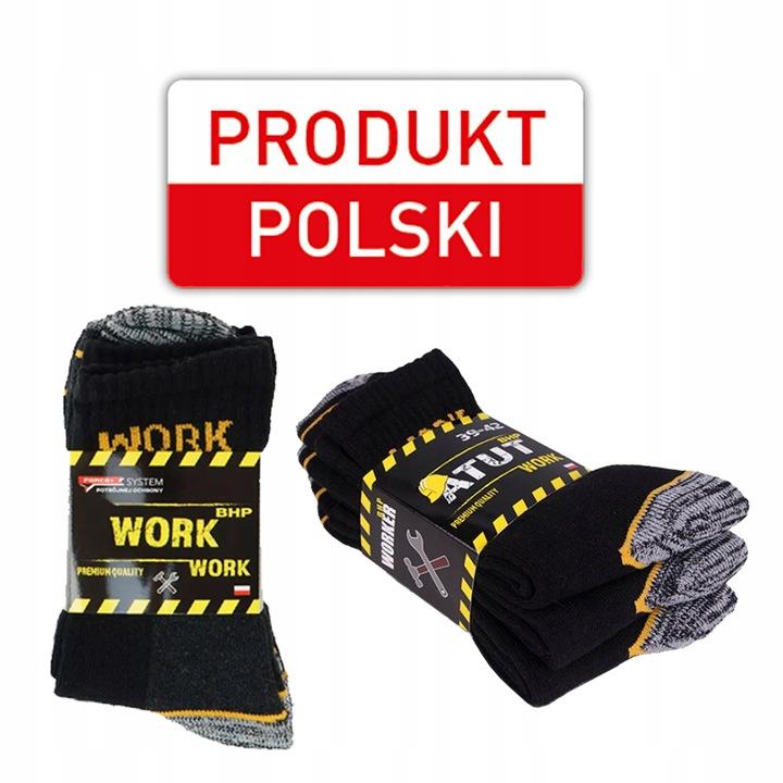 Skarpety Frotta Robocze Work Polskie Mocne Męskie Ciepłe 9 Par Roz. 39-42