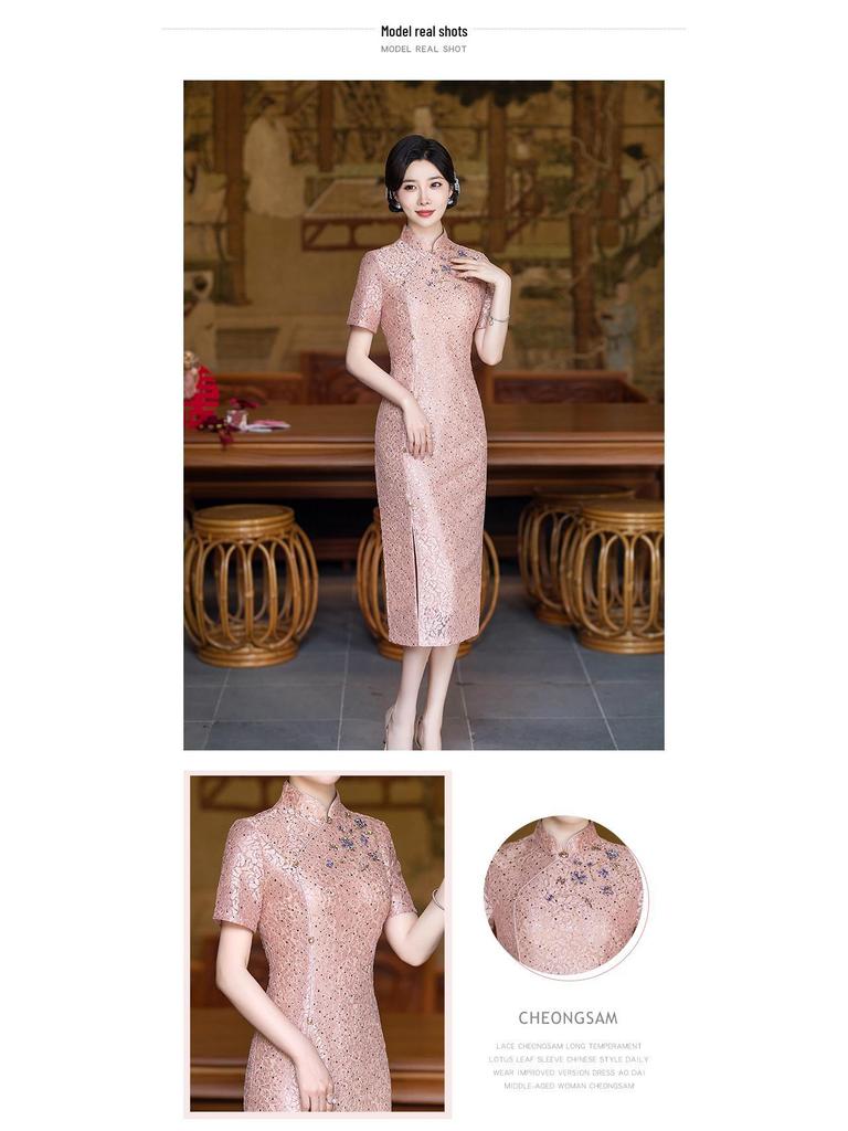 Elegant 2025 Cheongsam for Mother-in-Law - High-End, Versatile Wedding and Daily Wear
