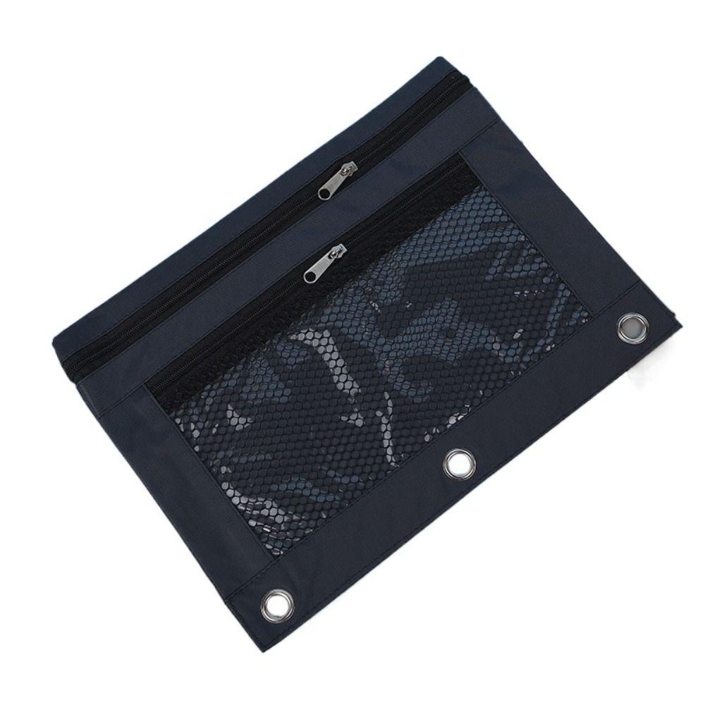 

Portable Mesh Pencil Pouch Practical Storage Bag Binder Pen Bag Binder Pocket Teacher чёрный