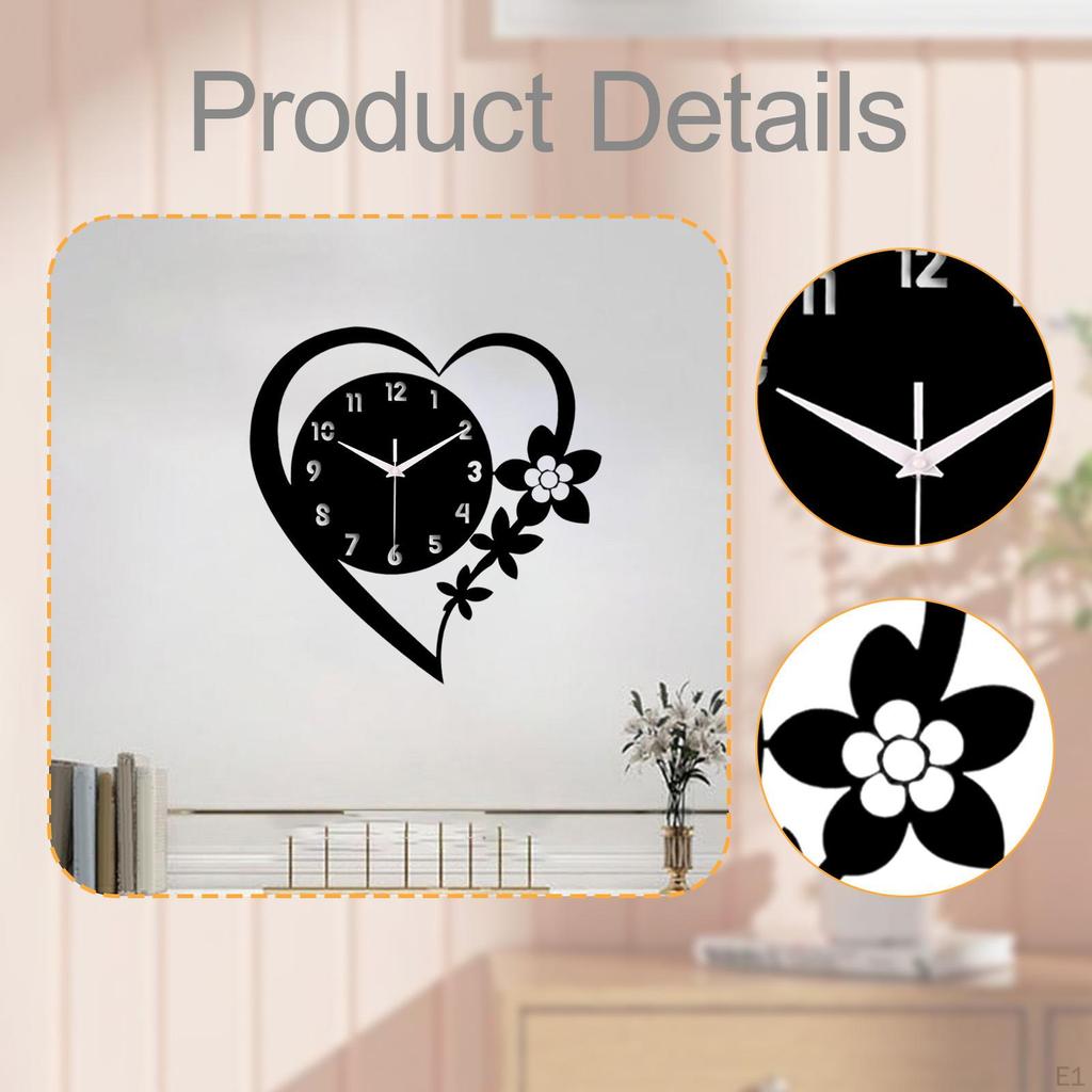 Acrylic Wall Clock, Silent, for Hanging In The Office Or Living Room, Ideal Housewarming Gift
