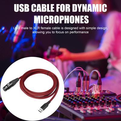 USB apa - XLR anya adapter kábel Könnyen használható Univerzális mikrofon csatlakozó átalakító kábel Plug-and-Play Stúdió audio kábel