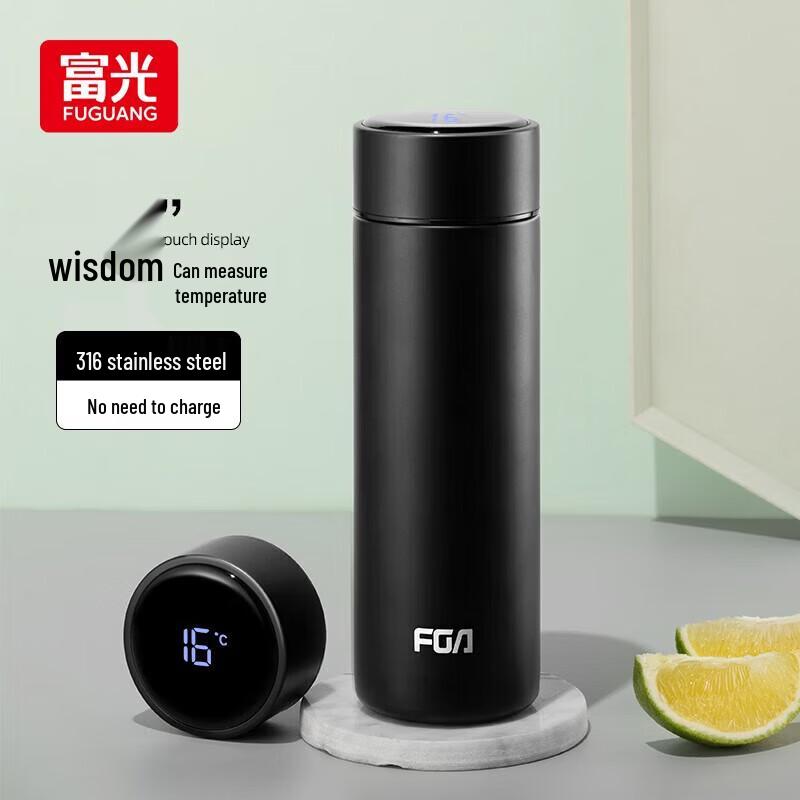 FUGUANG Smart LED Display Insulated Tea Bottle