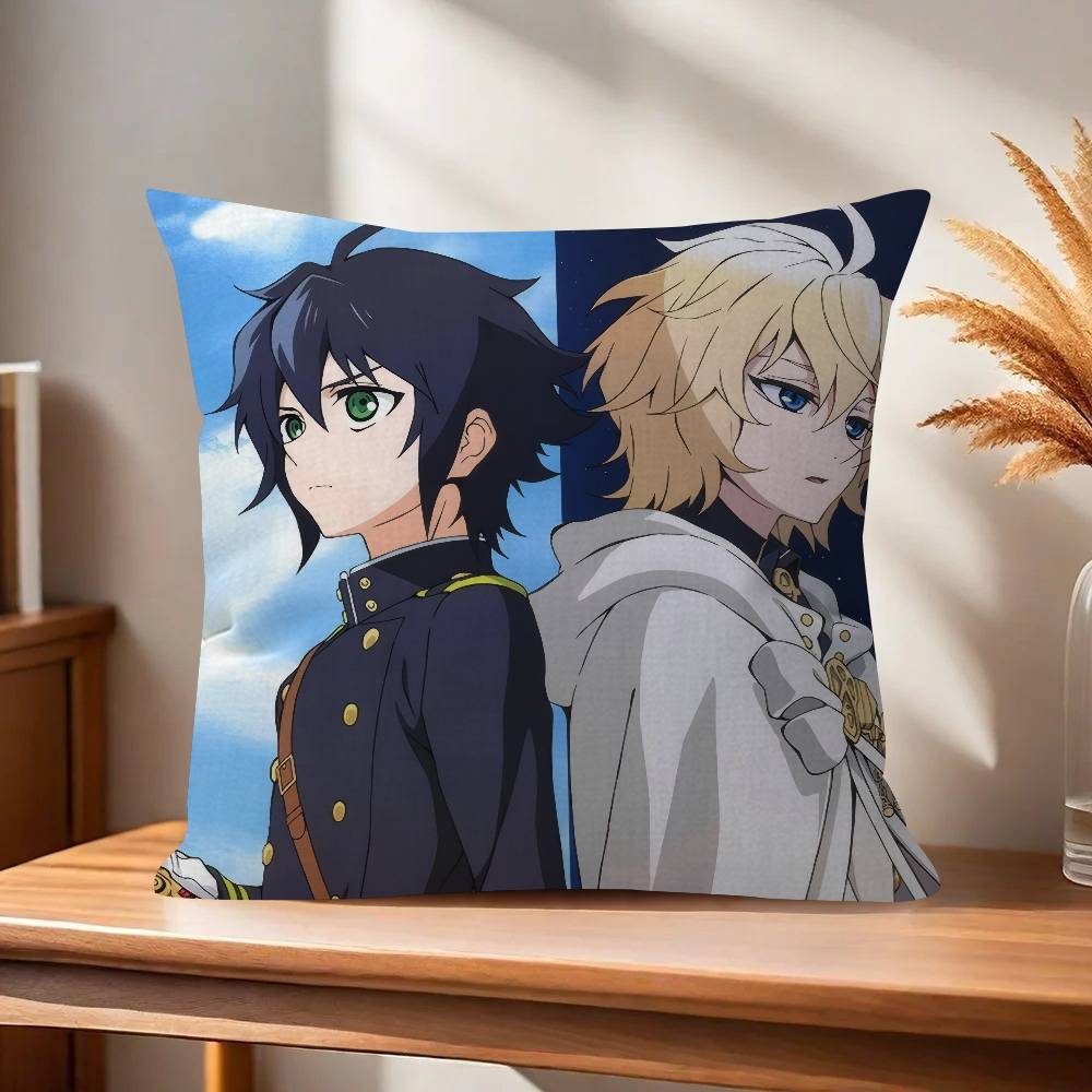 Anime Seraph of The End   Pillow Cover Sofa Cushion Cover Home Room Decoration Children Gift