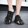 39-46 Summer Men Summer New Breathable Thick Sole Slippers, Non Slip Wear Resistant Closed Toe Beach Sandals, Couple Casual Hole Shoes