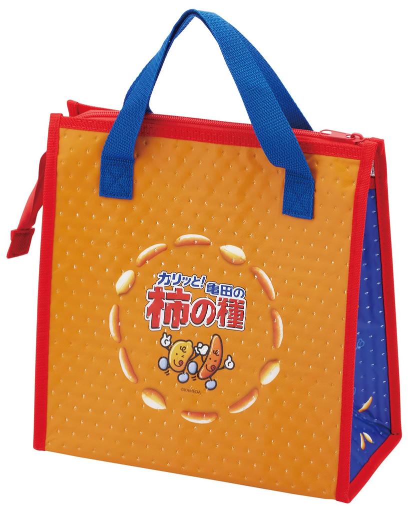 Skater Lunch Nonwoven Sweets Kameda Kakinotane Bag, Fabric, Insulated, Series, (Persimmon Seeds) FBC1-A