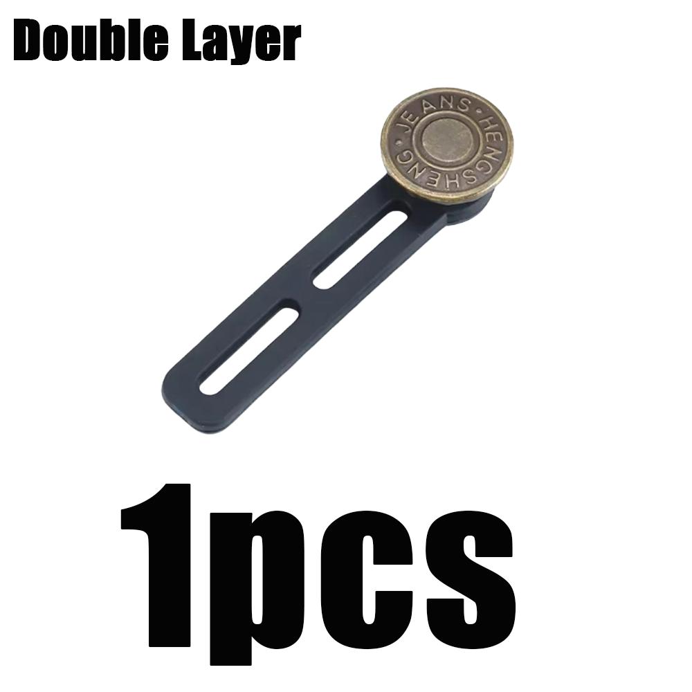 1-10pcs Alloy Button Extender Repeatedly Perfect Retractable Any Pants Sewing Waist Circumference Lengthening Button Fixing Kit