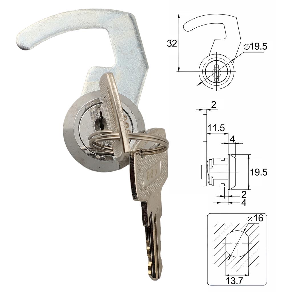 Innovatives Design für Kassenlade-Schlösser Hergestellt aus hochwertigem Zinklegierungsmaterial