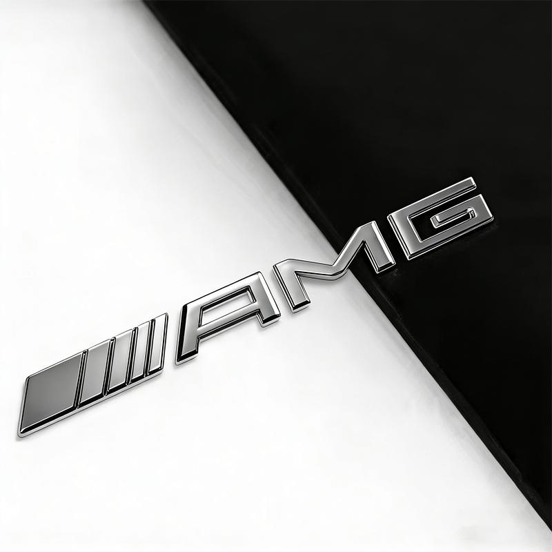 3D Alloy Logo AMG Emblem Letters Car Trunk Badge For Mercedes Benz AMG A B C E G CLA GLA W211 W214 W205 W203 W204 W206 PF1