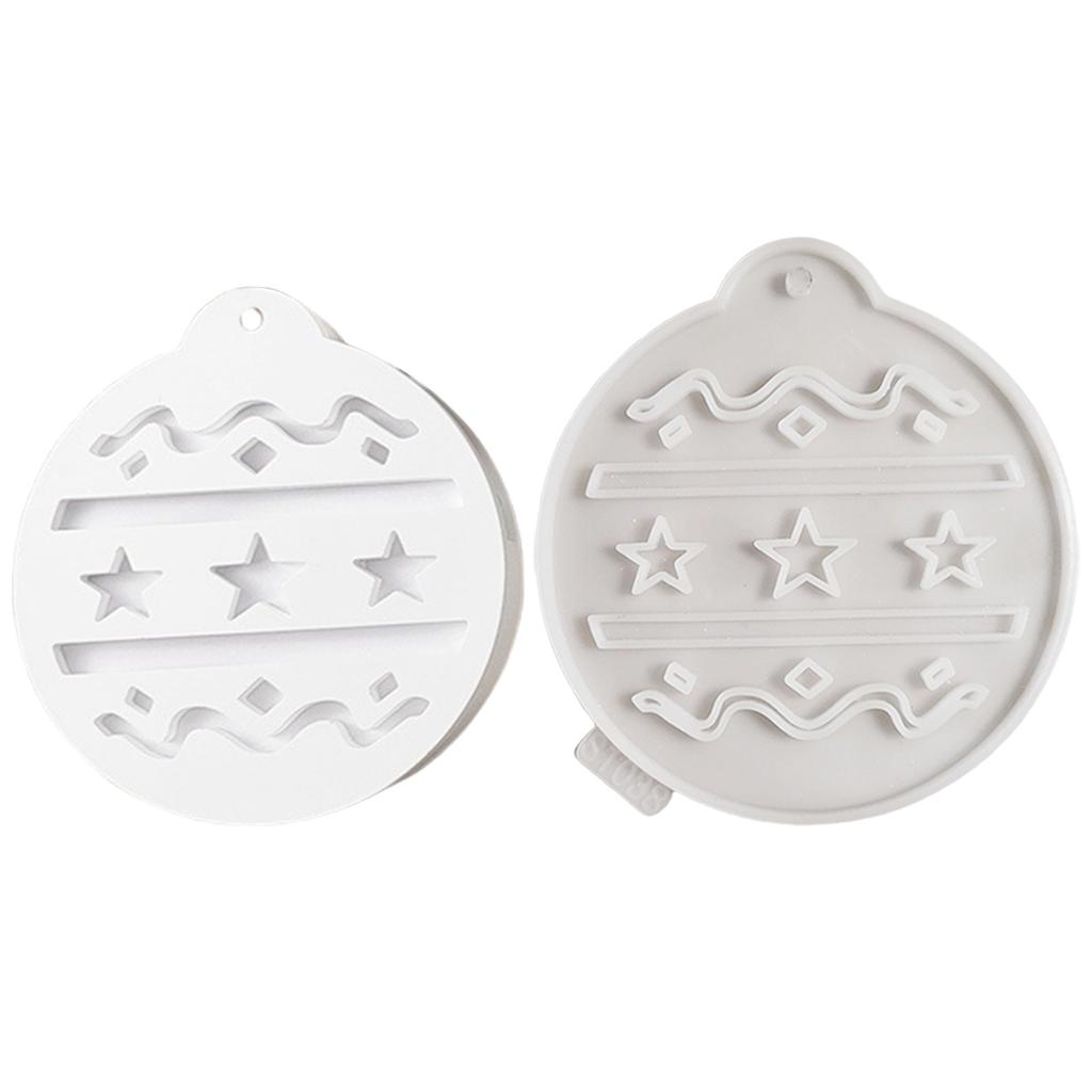 Easy Releasing Silicone Mold Round Shape Christmas Pendant Molds Suitable for Home Decoration and Crafting Pendant