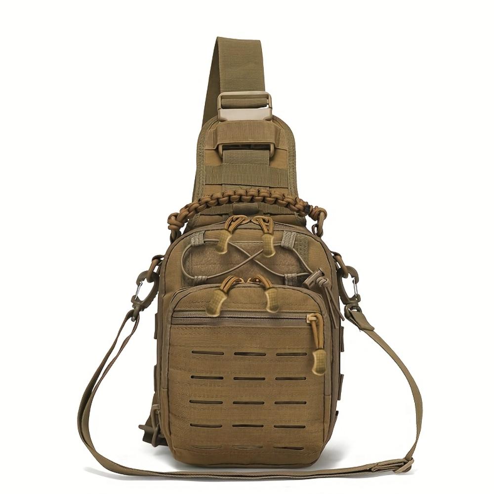 Geantă de umăr rezistentă la uzură pentru sporturi în aer liber, cu compartimente multiple, Geantă crossbody durabilă cu capacitate mare pentru camping, antrenament și drumeții în aer liber