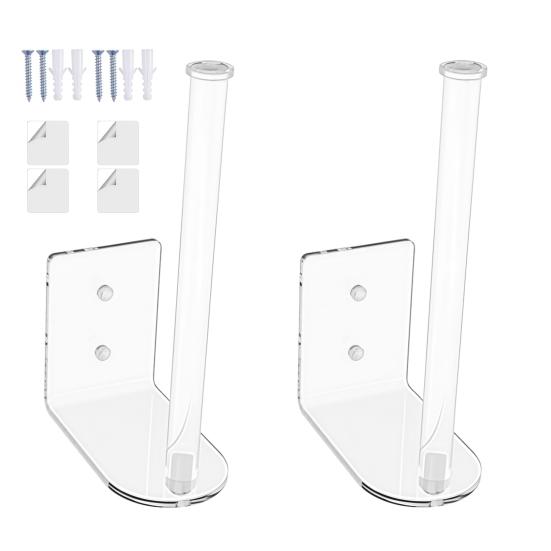 Wall Mounted Hat Hook Transparent Acrylic Hat Organizer Baseball Cap Holder with Adhesive/Drilling Installation Kit for Door Closet Bedroom