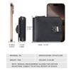 Portable PU Leather Men's Wallet Multi Card Slots Large Capacity Zipper Wallet Card Holder Waterproof Short Wallet Daily Use