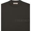 Fear of God Essentials Womens Short Sleeve Tee Off Black Solid Color Letter Logo Print Round Neck Women Tops Gray-Black FOG-FW22-680