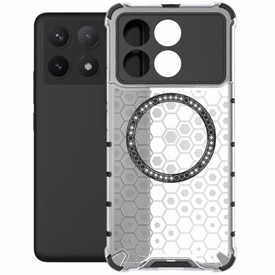 For Xiaomi Poco F6 Pro 5G/Redmi K70 5G/K70 Pro 5G Magnetic Case Honeycomb TPU+PC Slim Phone Cover