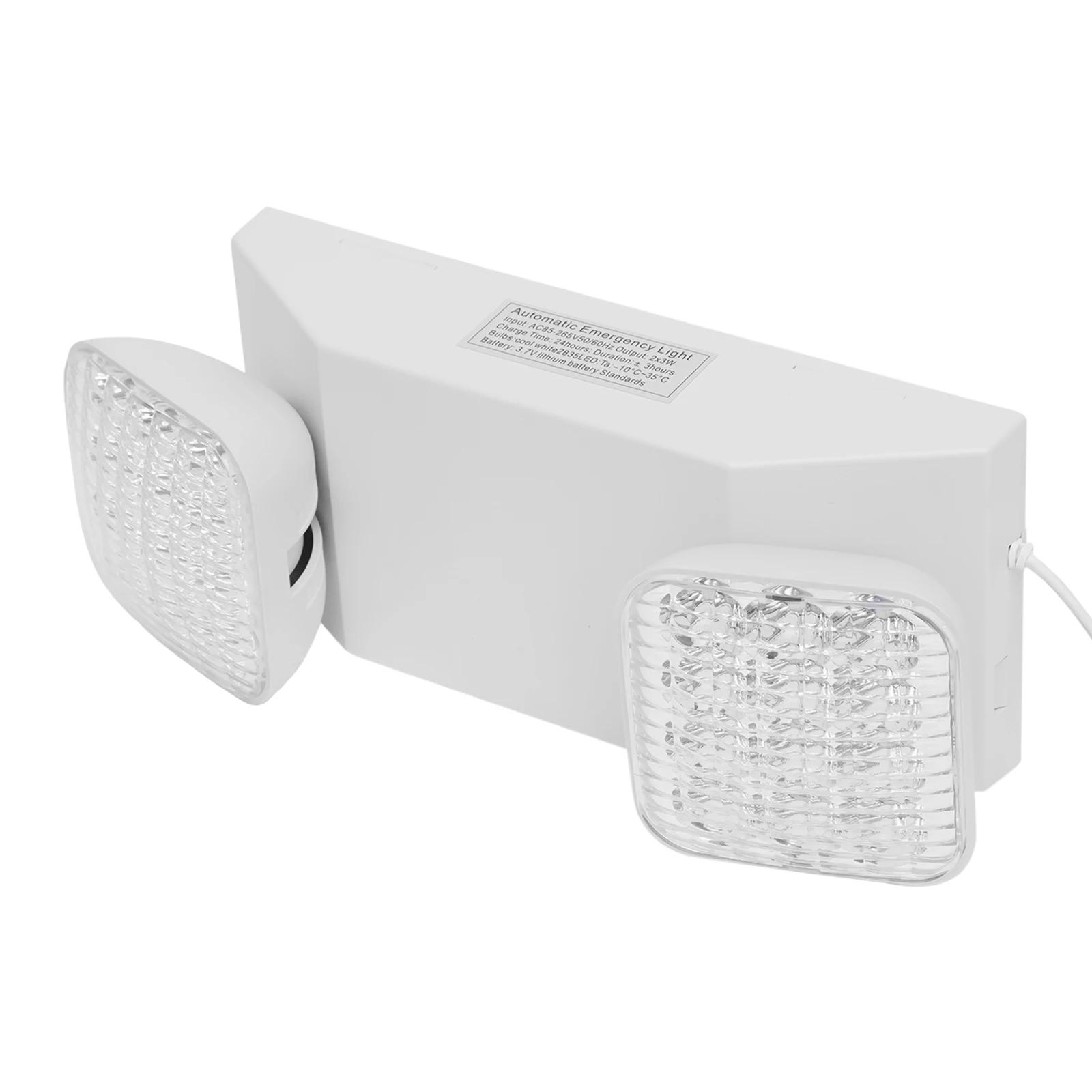 

Emergency Light With Battery Backup 6 Pack Emergency Exit Lights Dual Head Adjustable Led Light Commercial Waterproof Lamp 100W білий