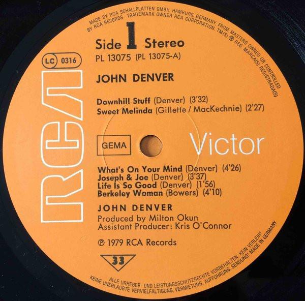 

LP Record JOHN DENVER - John Denver PL13075 RCA Victor 1979 Germany Rock Used