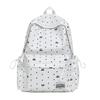 Schoolbag new ins style simple large capacity backpack polka dot bow design sense backpack versatile niche schoolbag women