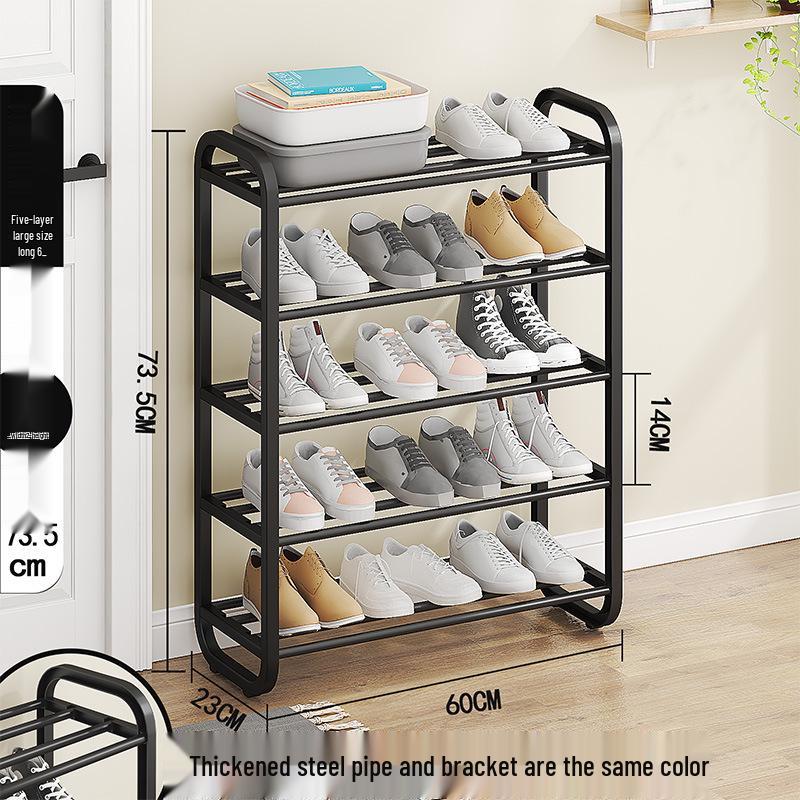 Multi-Layer Alloy Shoe Rack for Dormitory and Home Entrance Hallway