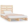 Solid Wood Bed Frame Without Mattress 90x200 Cm Pine Wood