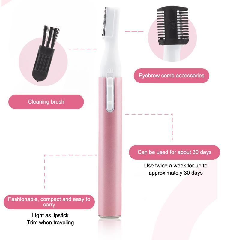 Portable Electric Automatic Eyebrow Trimming Tool Mini Shaver Facial Hair Shaver Nose Hair Brush Scraper For Nose Ears Body