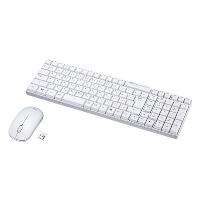 Sanwa Supply Kablosuz USB 109 Japon Klavyesi, Bağlantı, Kompakt, Tuşlar, Membran, Beyaz, SKB-WL34SETW
