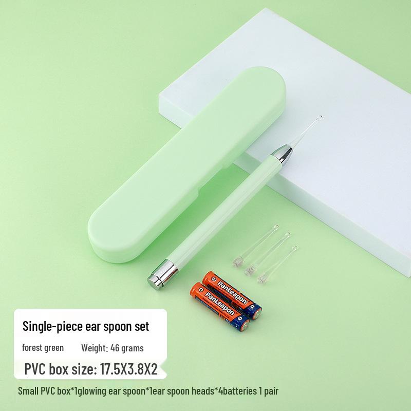 LED Ohrreinigungsset für Kinder: Leuchtendes Ohrstäbchen, Baby-Pinzette mit Licht & Wiederaufladbares Weichspitzen-Werkzeug