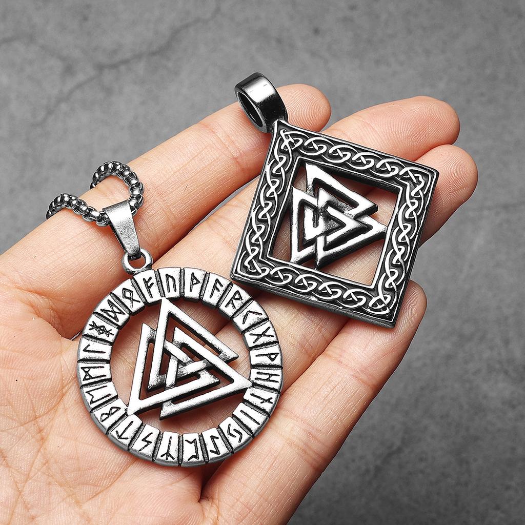 Retro Odin Viking Simple Men Necklaces Stainless Steel Pendant Chain Women Punk Fashion Jewelry New Accessories Gift