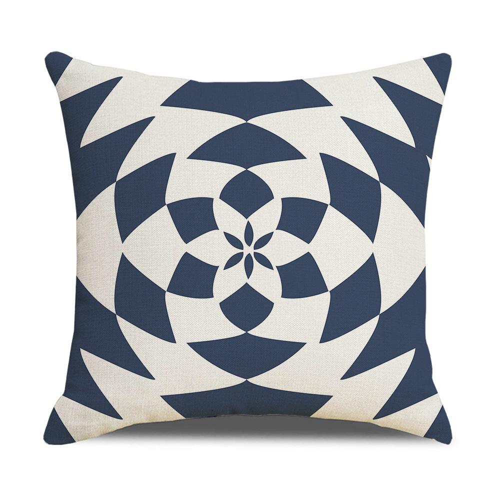 Pillow Nordic Geometric Linen Pillow Case Office Sofa Cushion Bedside Backrest Pillow Home