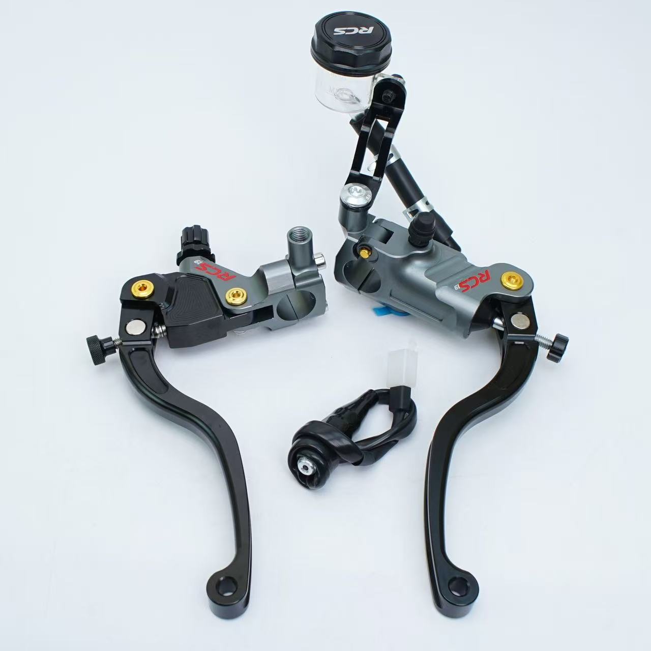 

19rcs perch line clutch brake master cylinder lever 22mm universal 19mm piston for racing street bike honda yamaha kawasaki grey one pair