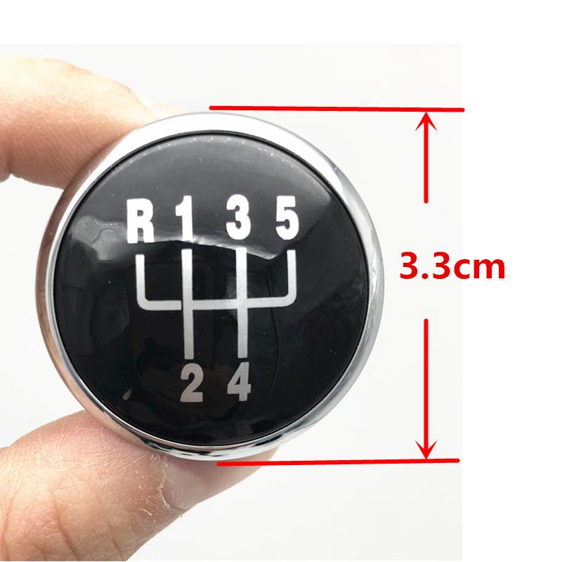 5/6 Speed Gear Shift Knob Top Cap Emblem Badge Cover For VW Volkswagen Golf Jetta MK3 MK4 GTI MK4 Bora Polo Seat Ibiza Caddy