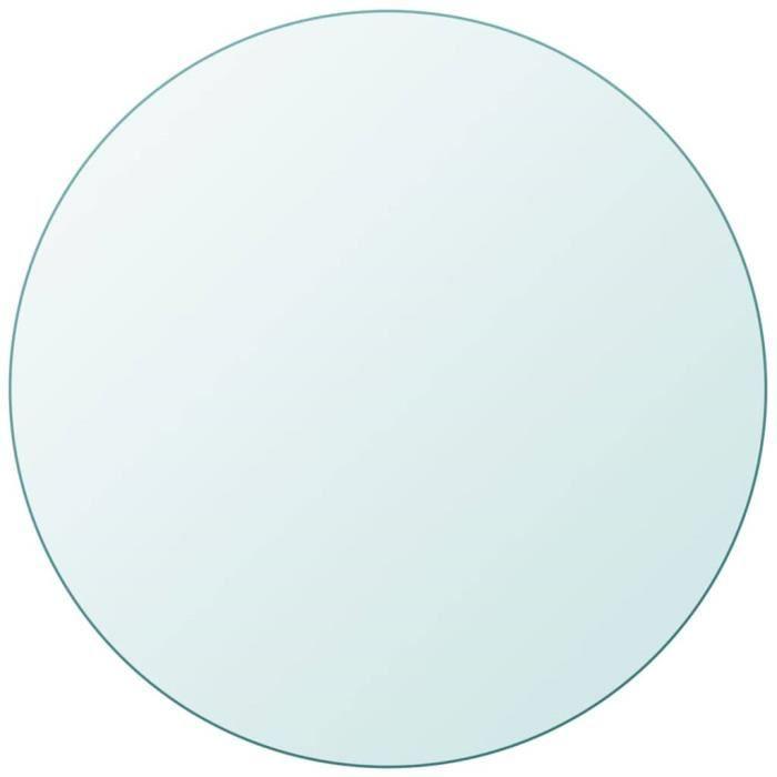 VidaXL Dessus de table ronde en verre trempé 700 mm