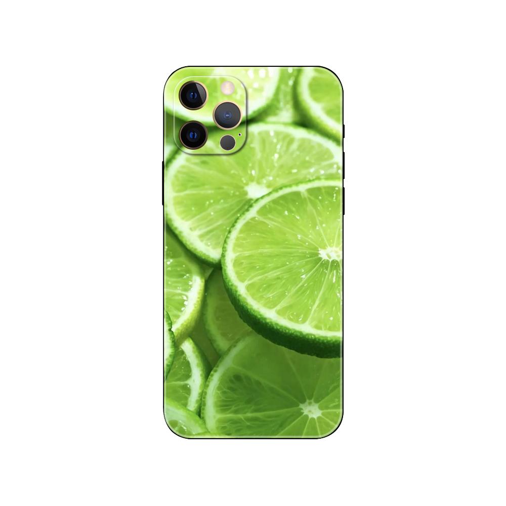 Green Fruit Cherry Lemon Phone Case for Iphone 5 5s 2020se 6 6s 7 8 Plus X 10 XR XS 11 12 13 Mini Pro MAX Black Tpu Back Cover