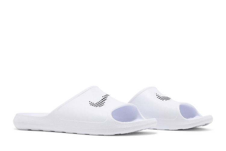 Nike Victori One Shower Slide White Polka Dot Swoosh