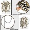 Gothic Style Skeleton Harness PU Skeleton Costume Accessory Creative Cosplay Costume Prop  Party