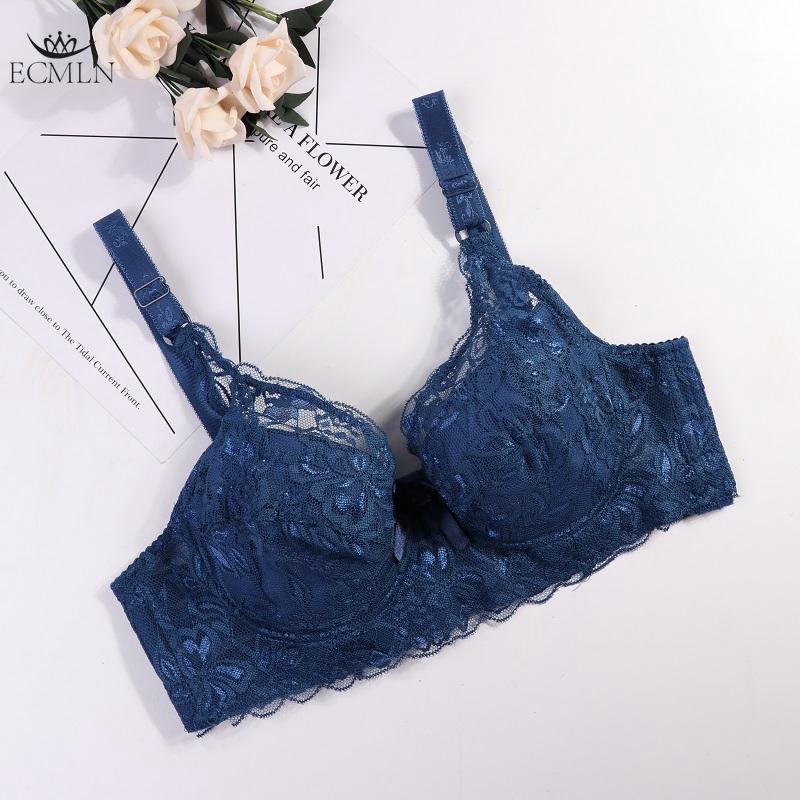 

Женский сексуальный изысканный кружевной бюстгальтер пуш-ап большого размера, тонкие вкладыши, стальное кольцо, бюстгальтер большого размера 36-46 чашка C/D/E, бюстгальтер на косточках 46/105 синий