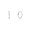Silver One-Touch Hoop Earrings_Slim
