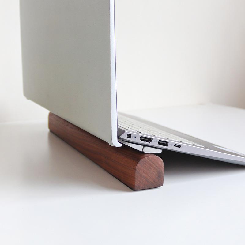 Walnut Wood Portable Laptop Stand with Cooling and Neck Protection