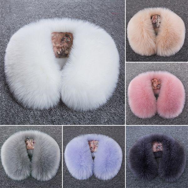 Frauen Pelz Kunstleder Kunstpelz Schal Schal Pelzkragen Warmer Schal Weicher Winter Warmer Hals