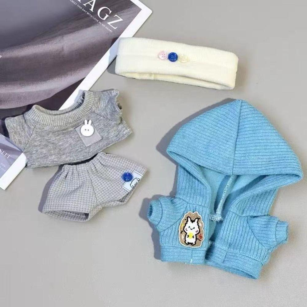 Cartoon T-shirt Cotton Doll's Clothes Outfit Plush Doll Clothes Dress 20cm Cotton Doll Clothes  Toy