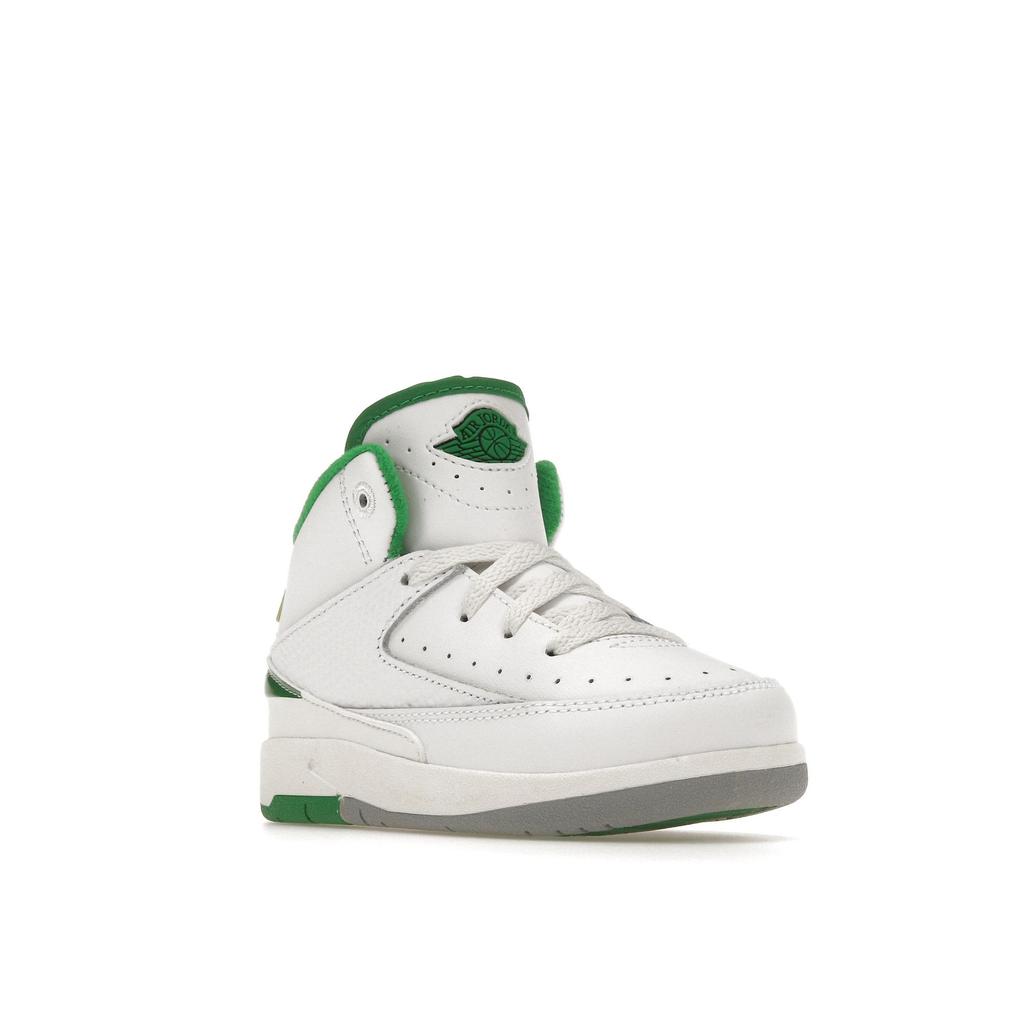 Air Jordan 2 Retro TD Lucky Green Baby Sneakers White Sail Light-Steel-Grey DQ8563-103