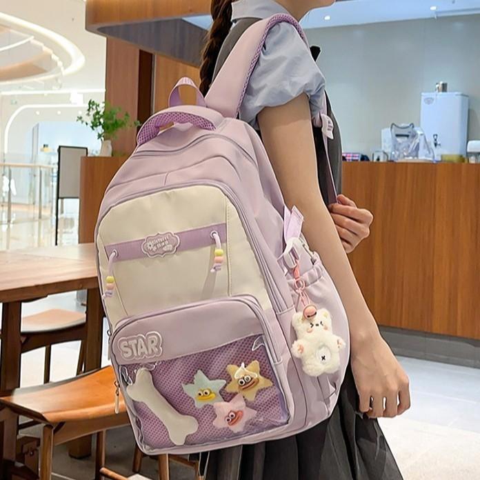 Dívčí Sladký Vysokoškolský Styl 2D Japonská Studentka Školní Taška Vysoká Hodnota Velkokapacitní Batoh
