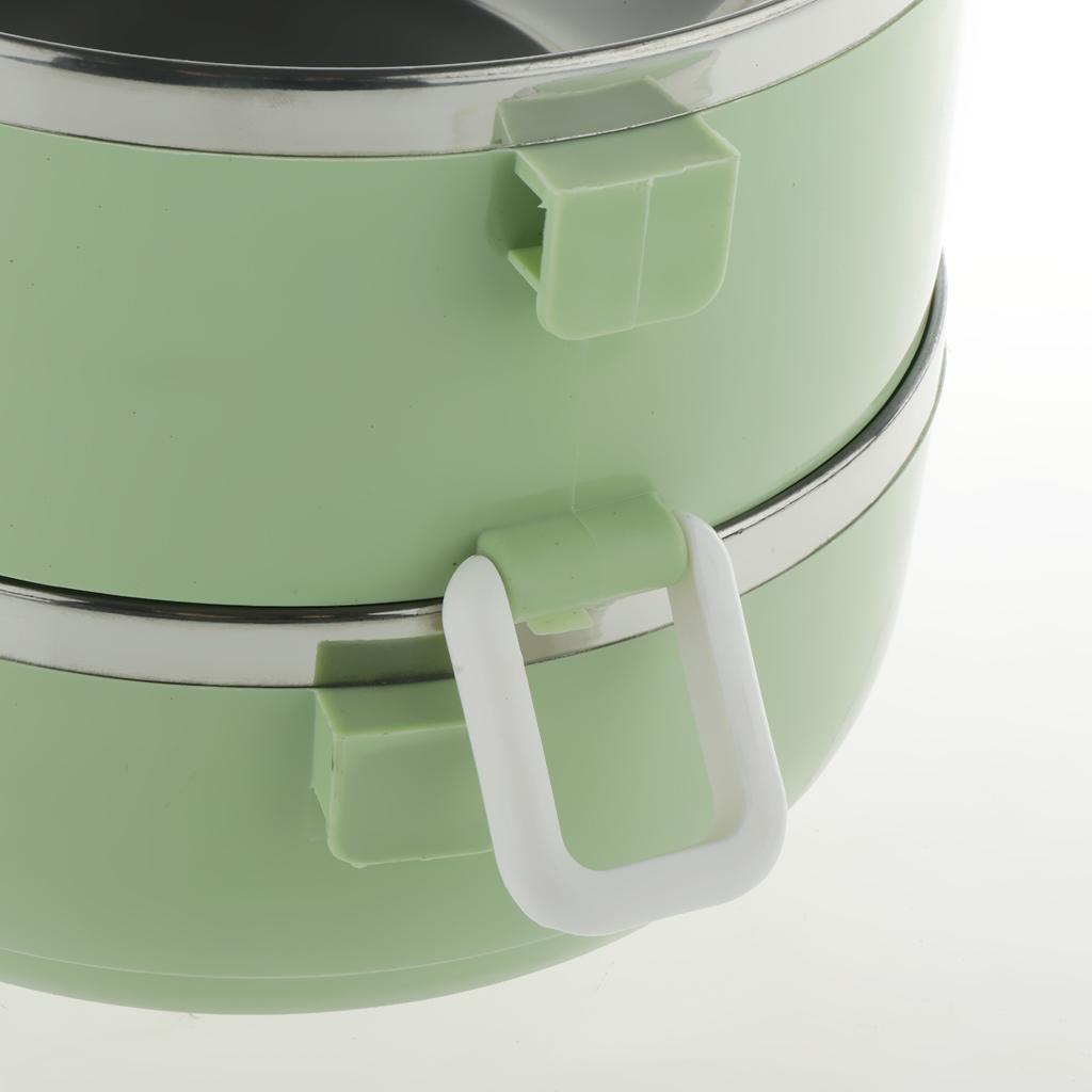 2 Layer Portable Heat Insulated Food Container Made of Stainless Steel