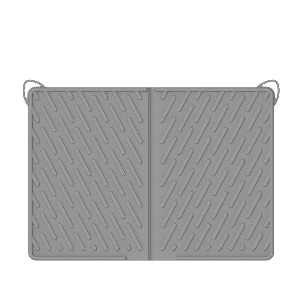 

Silicone Pet Mat Foldable Cat Foot Pad New Cat Litter Mat Controlling Scattering сірий